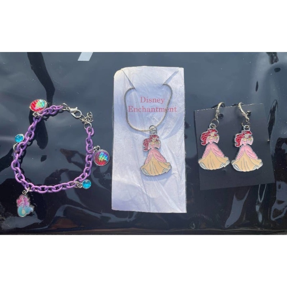 Ariel The LittleMermaid Set - Earrings, Necklace and Bracelet  Disney Princess